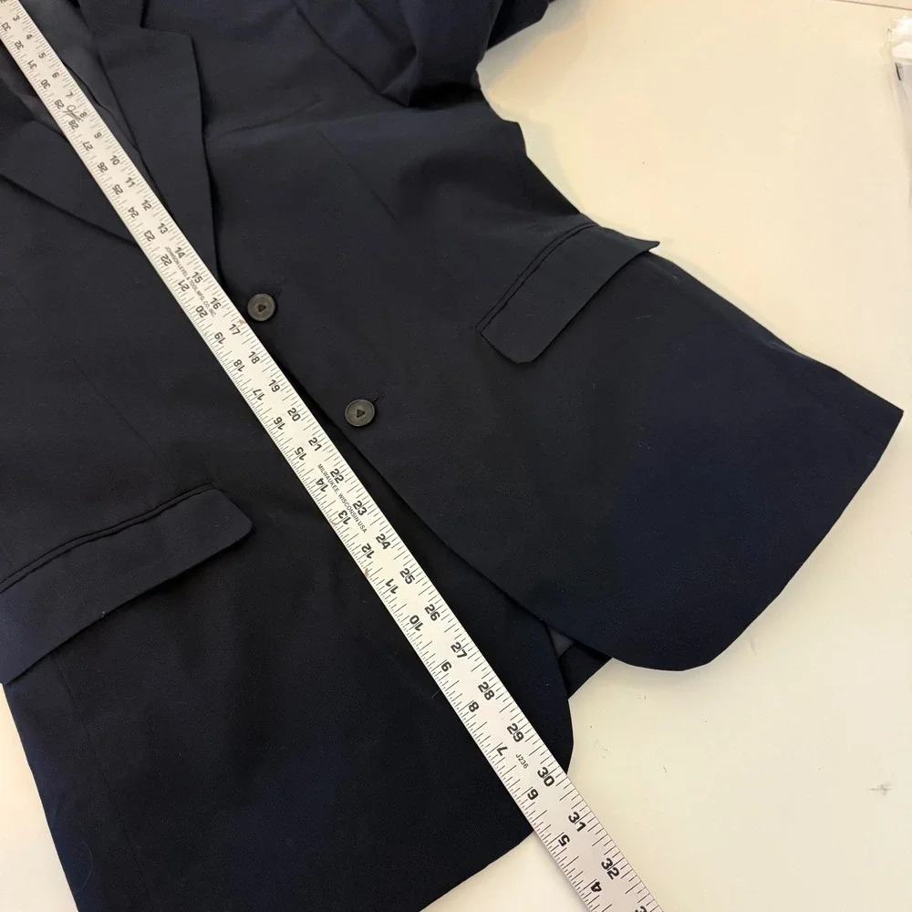G-Star Raw Correct Mens Blazer Navy Blue Two Button Sport Coat Size 50 FLAWED
